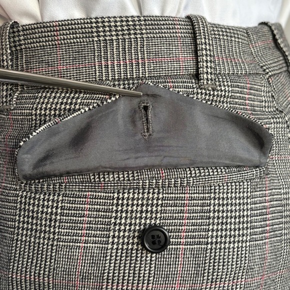 1970s 2 Piece Disco Era Glenn Plaid Suit | Size 37R 30W | Vintage Bellbottom - Picture 11 of 16